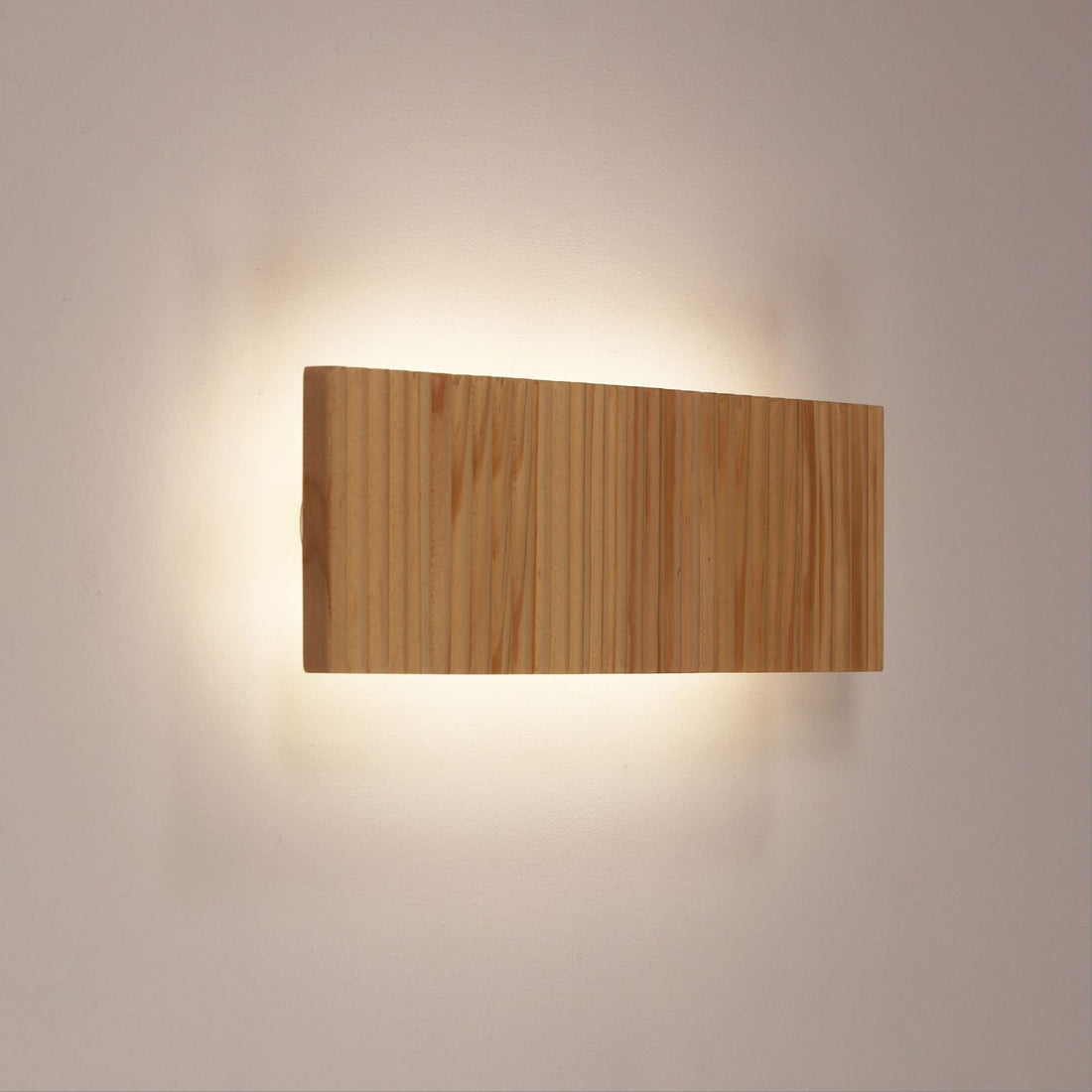 Rafter Scalloped Wood Tricolour LED Wall Light 30cm