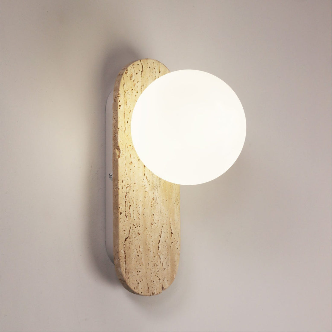 Ping G9 Decorative Opal Glass Wall Light Travertine