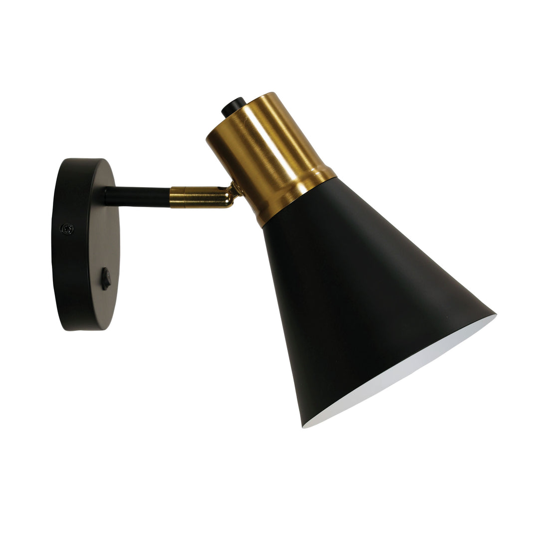 Norbert Wall Light With Switch Satin Brass 1lt