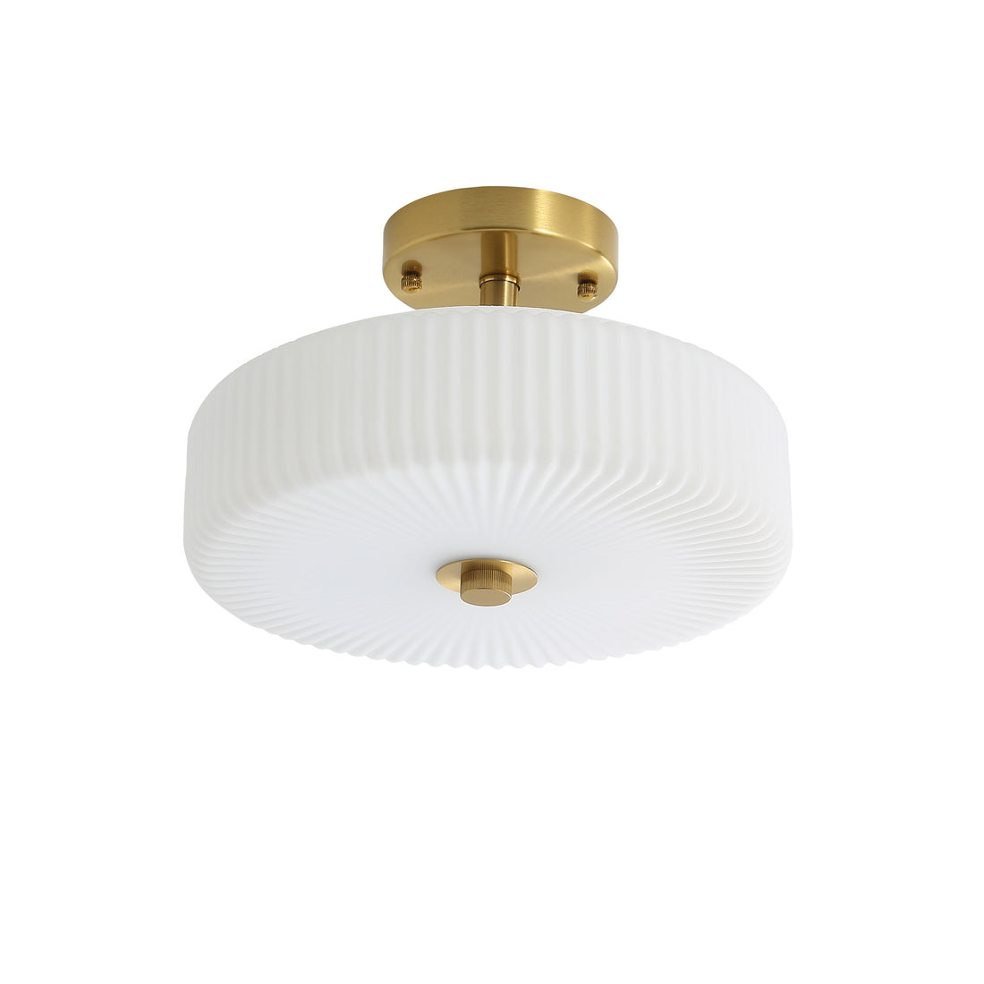 Worth Fluted Glass CTC Pendant Light Satin Brass