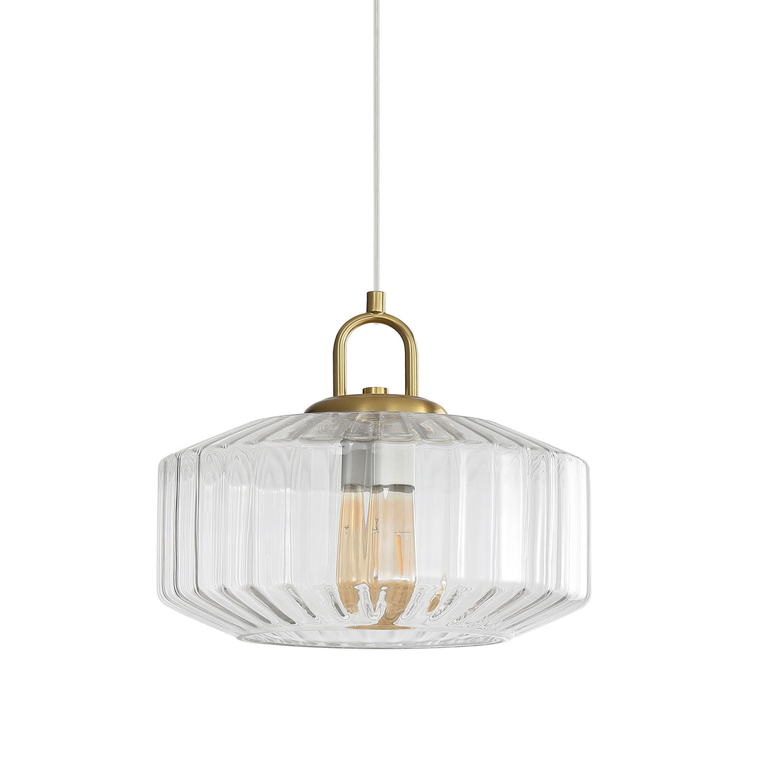 Clarise Geometric Glass Pendant Light Clear