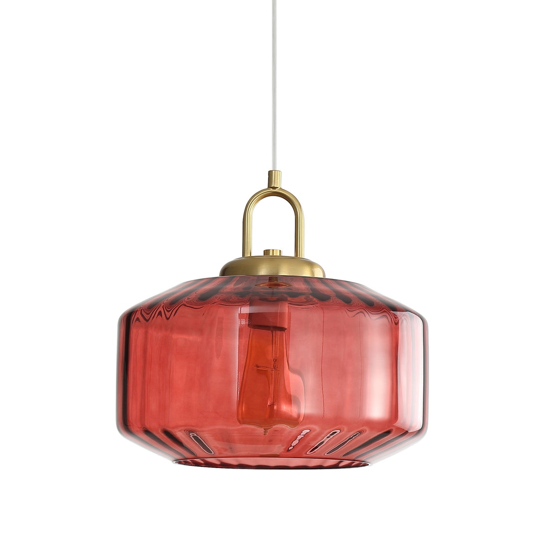 Clarise Geometric Glass Pendant Light Rose