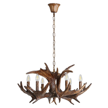 Ramure 6 Lits Deer Antler Designer Pendant Light