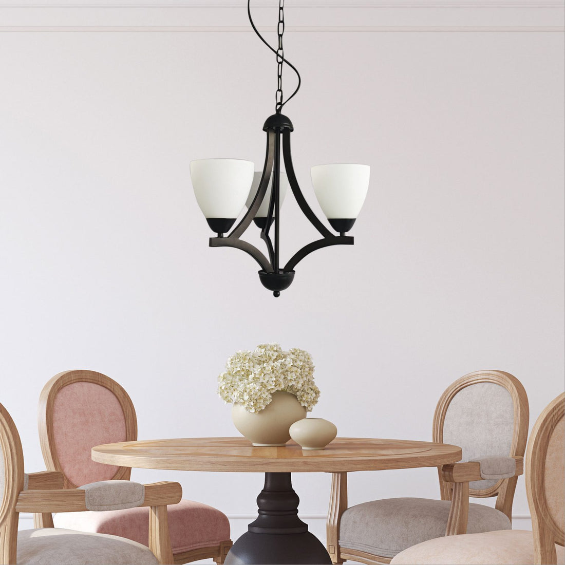 Roxby 3 Light Traditional Metal Pendant Light