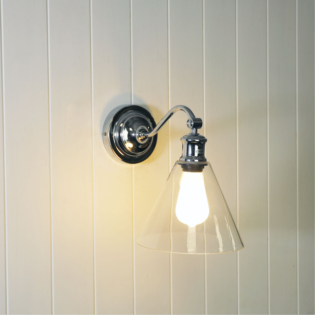 Abby Hamptons Style Classic Wall Light Chrome