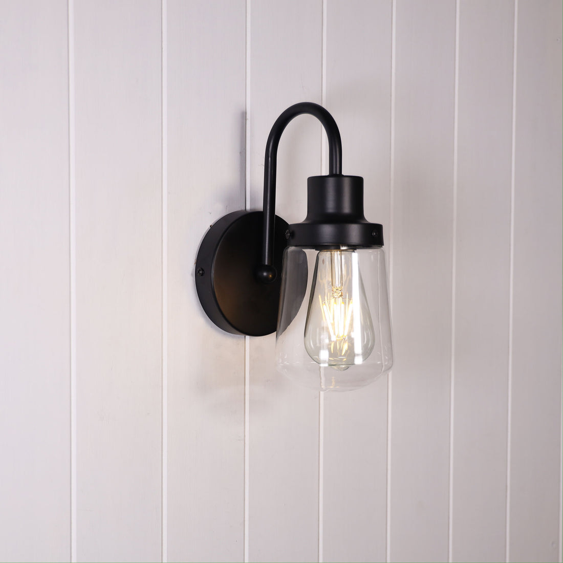 Kilcoy Industrial Wall Light Black