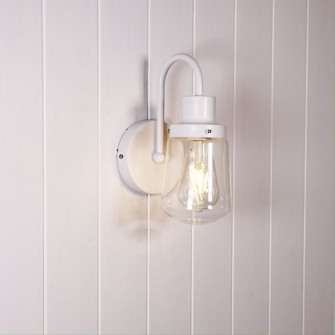 Kilcoy Industrial Wall Light White