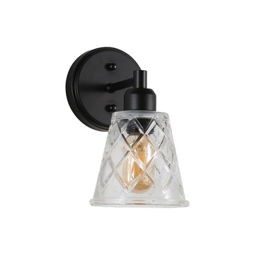 Dram Vintage Cut Glass Wall Light-Clear