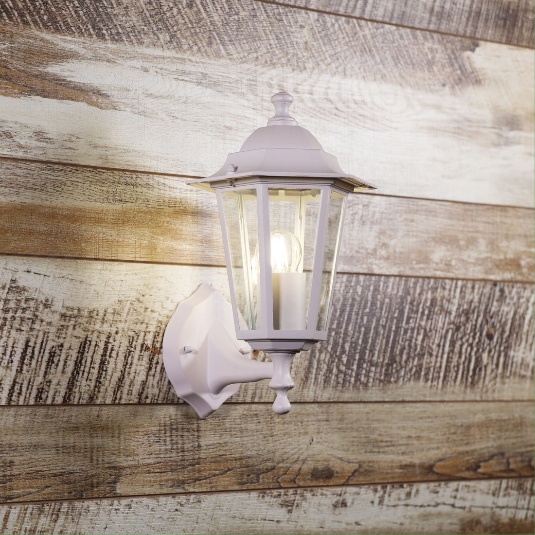 Ascot Traditional Outdoor Wall Light Down White