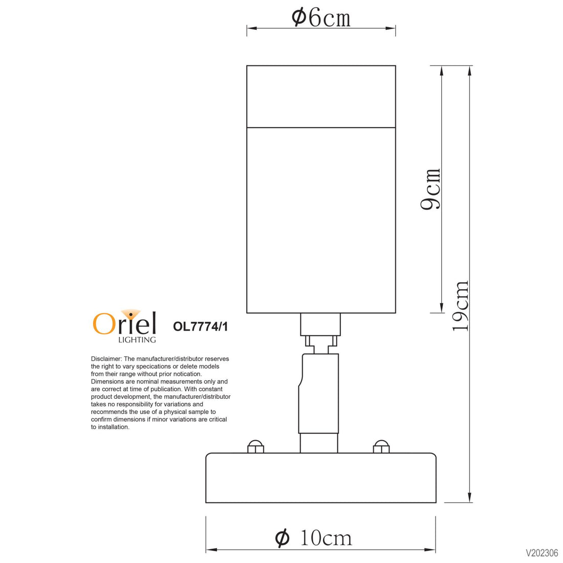 Zeta Stainless Steel LED Ready Spotlight-Single