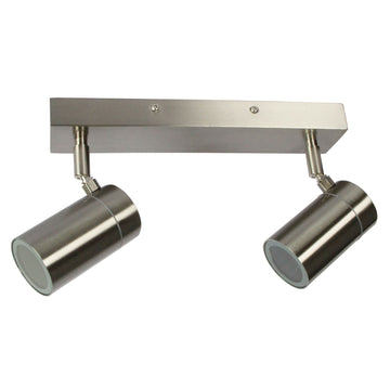 Zeta Stainless Steel LED Ready Spotlight-Double