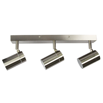 Zeta Stainless Steel LED Ready Spotlight-Triple