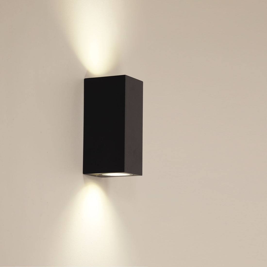 Atlas Twin Outdoor Wall Light Black