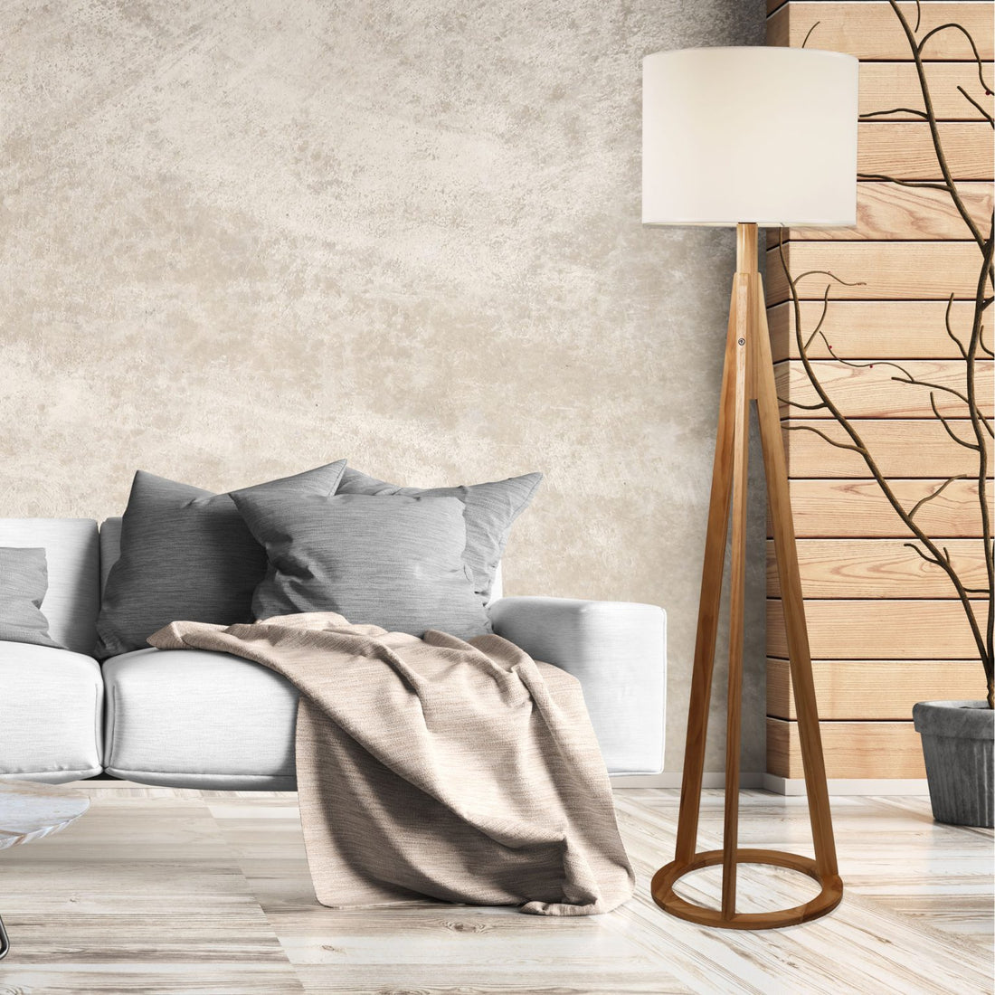 Stabb Floor Lamp White