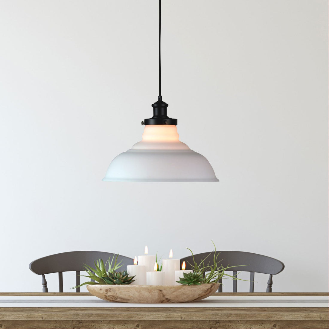 Toledo Classic Opal Glass Pendant Light