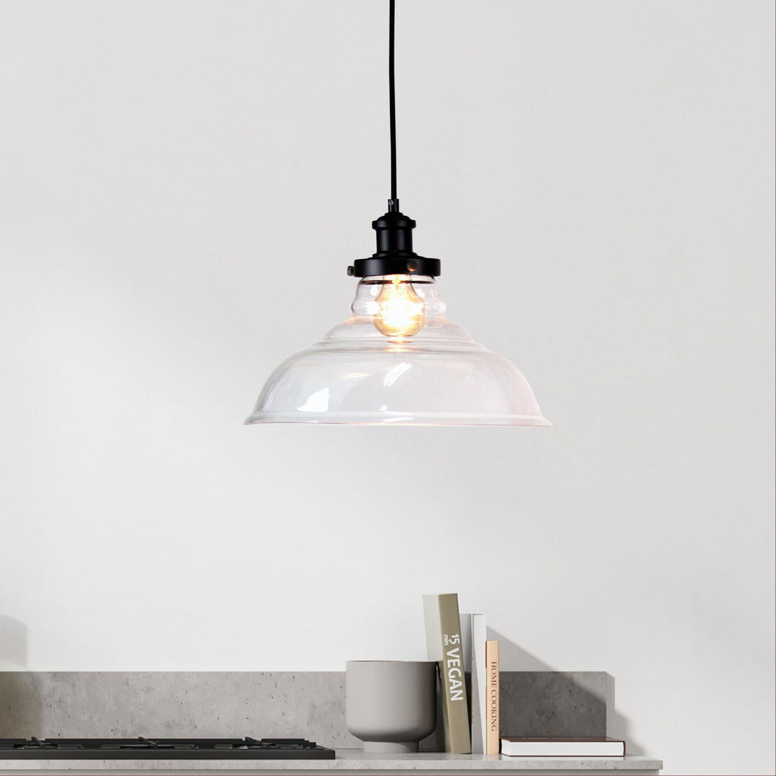 Toledo Classic Clear Glass Pendant Light