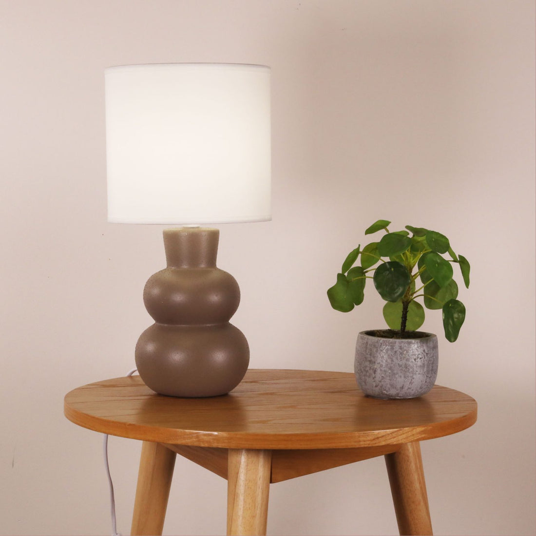 Holla Ceramic Table Lamp Taupe