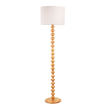 Spindle Floor Lamp Black Natural