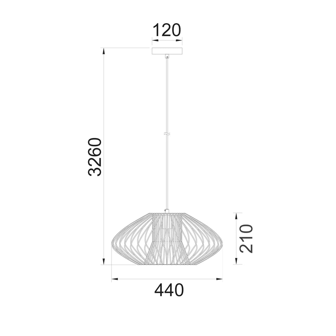 Parrilla Interior Oval Cage Iron Pendant Light OD440mm Imitation Antique Brass