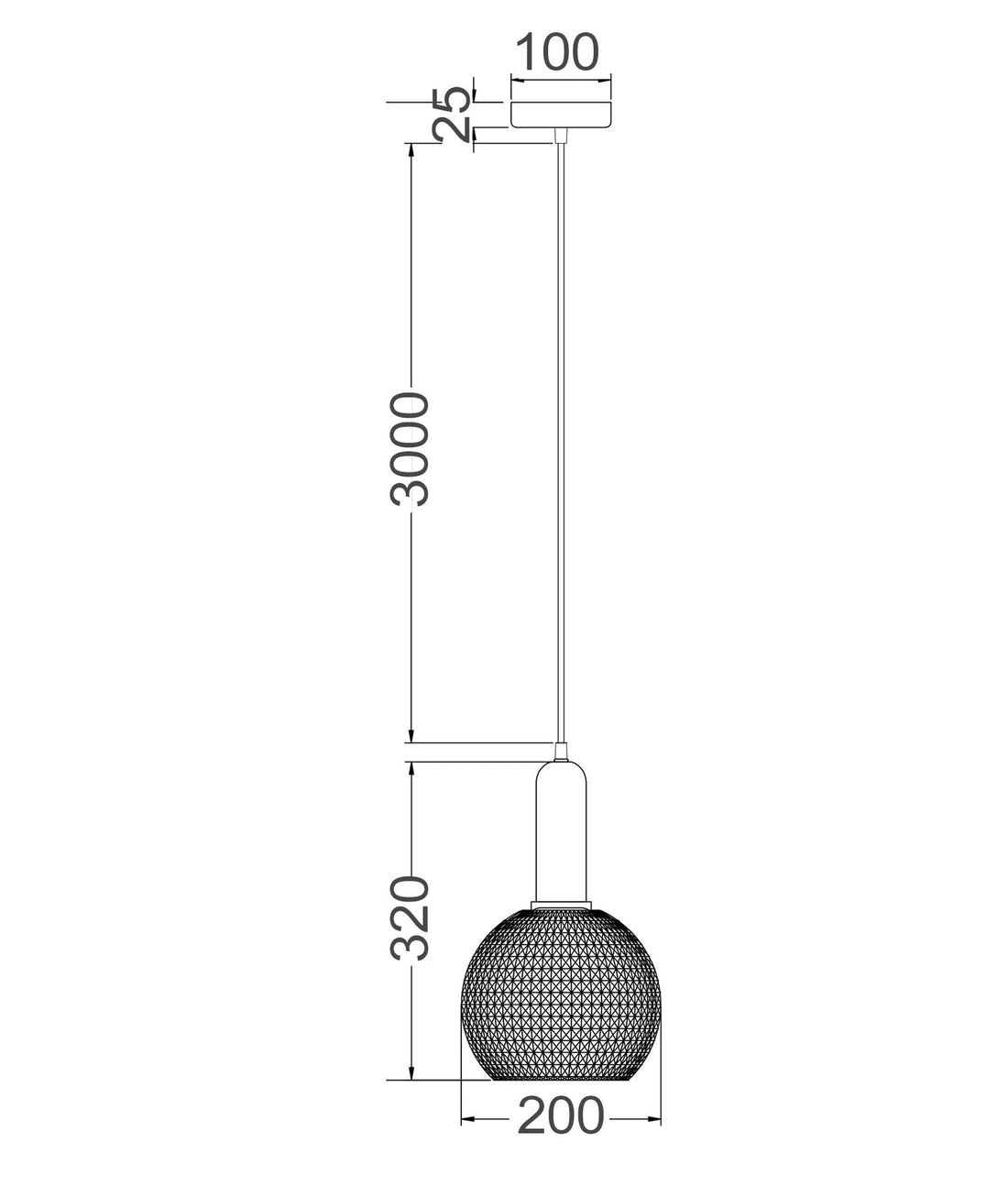 Pelota Segmented Glass Pendant Light Copper Painted