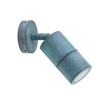 GU10 Exterior Wall Pillar Spot Light Solid Patina Brass IP65