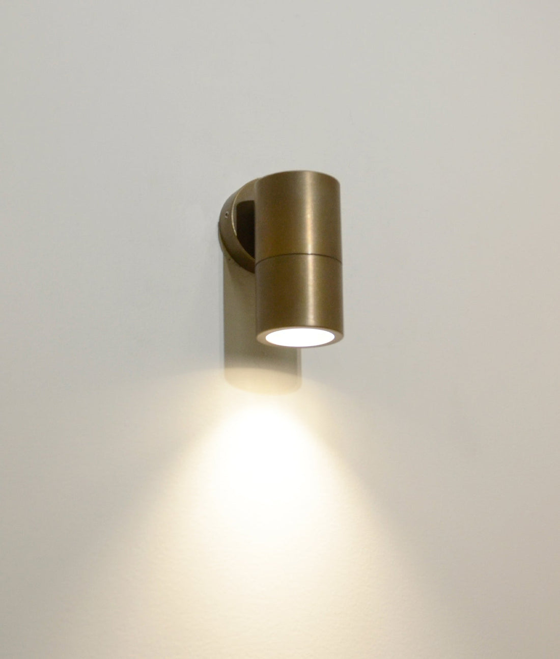 Exterior Pillar Fixed Wall Light Aged Brass