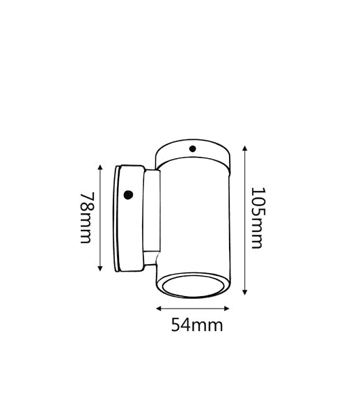 MR16 Exterior Wall Pillar Single Fixed Spot Light (Aged Copper) IP54