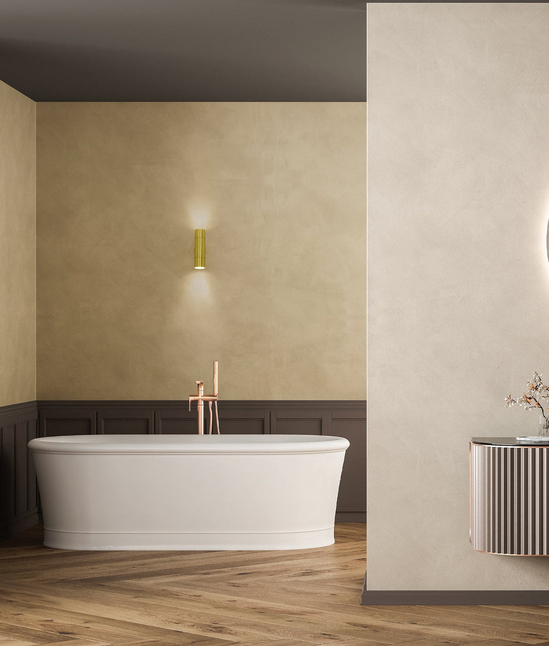 Exterior Pillar Up/Down Wall Light Solid Polished Brass