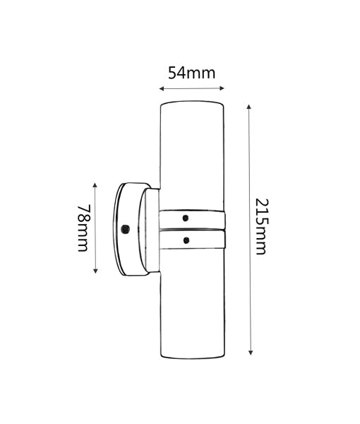 MR16 Exterior Wall Pillar Up/Down Spot Light (Aged Copper) IP54