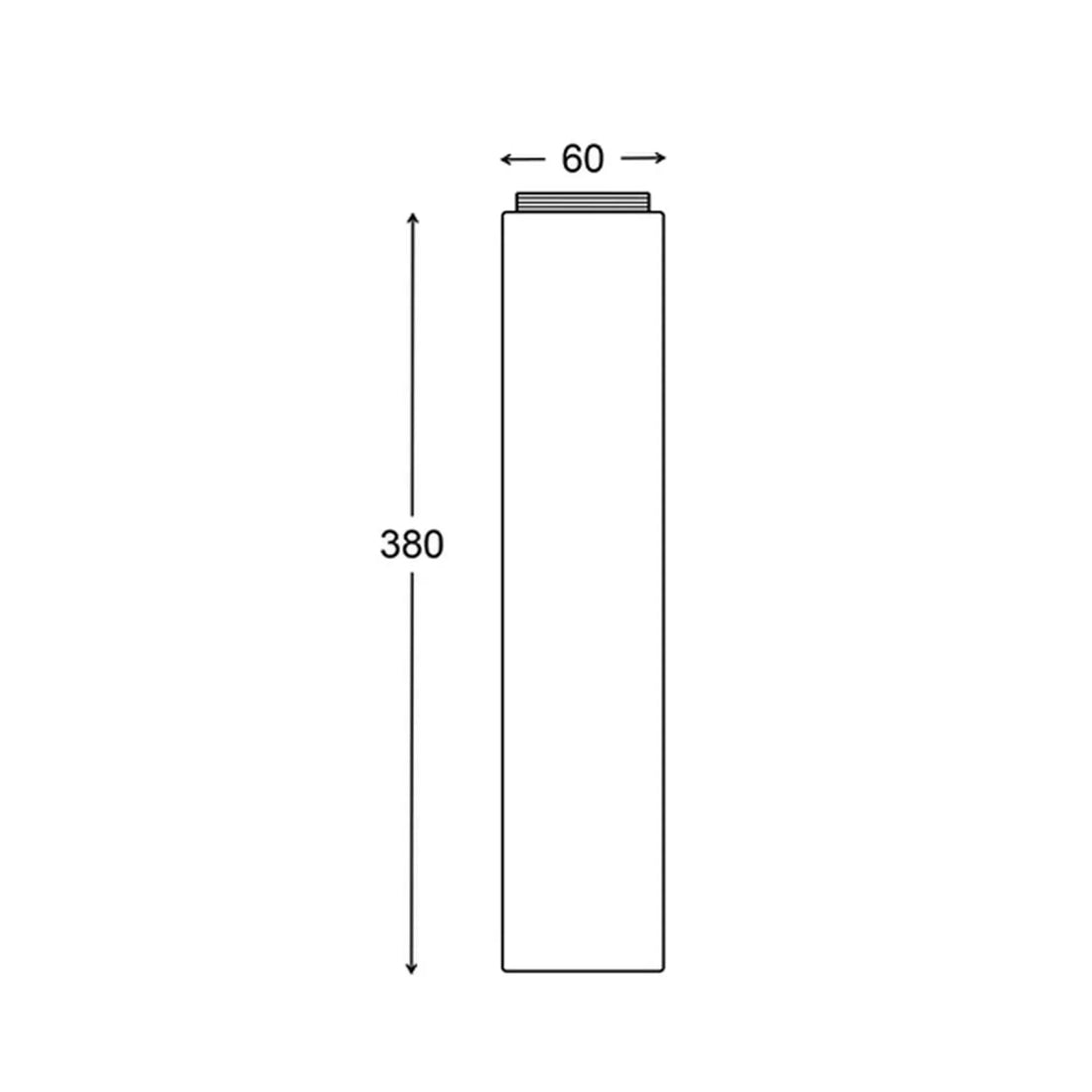 Phare Bollard Light Titanium Extension IP54