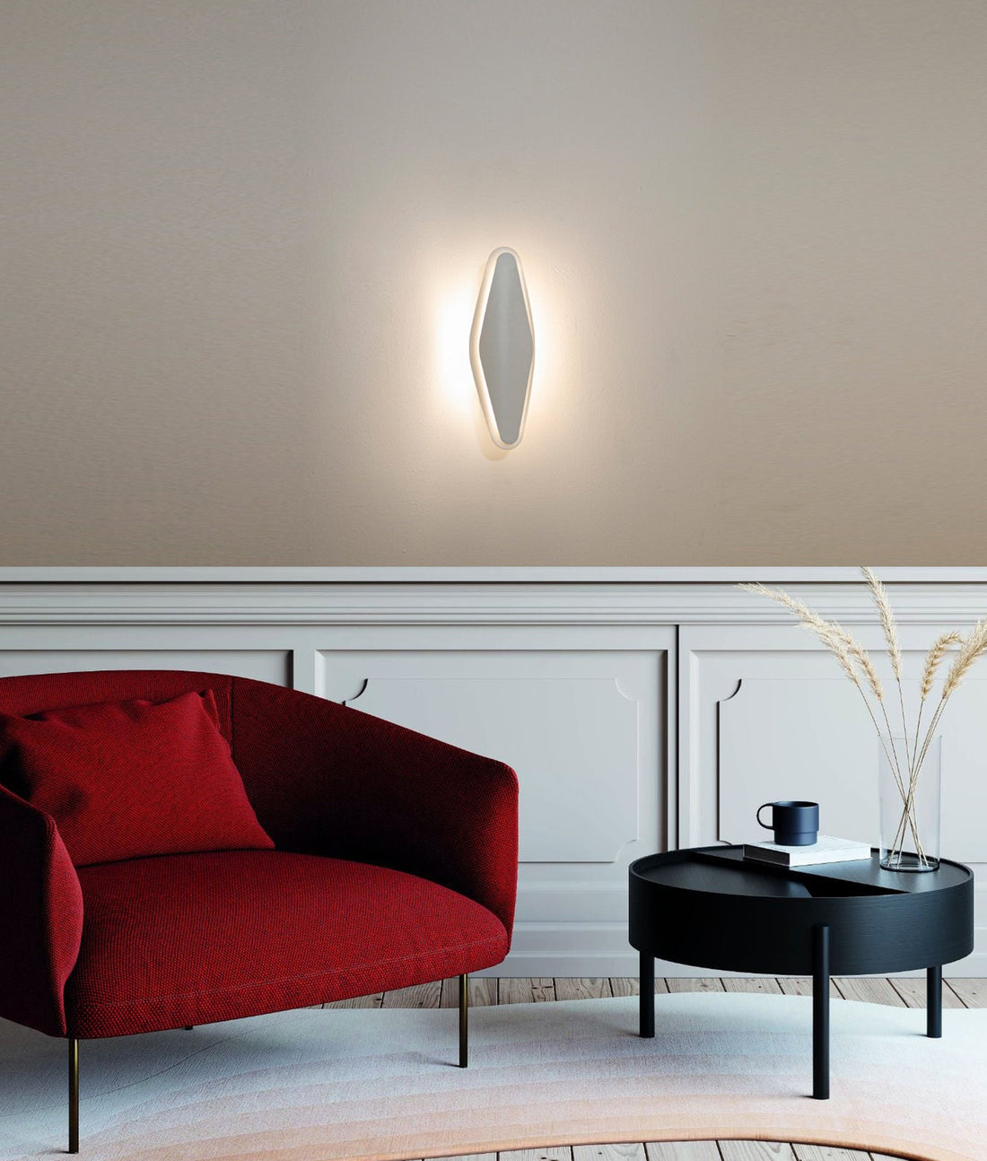 Santiago City Series Tri-CCT Oval Dimmable Wall Light