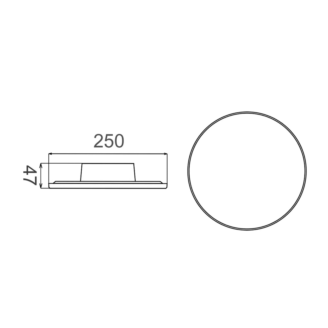 Shadowtri Exterior LED Tri-CCT Round Backlit Wall Light IP65 and IK08 Diam 250mm White