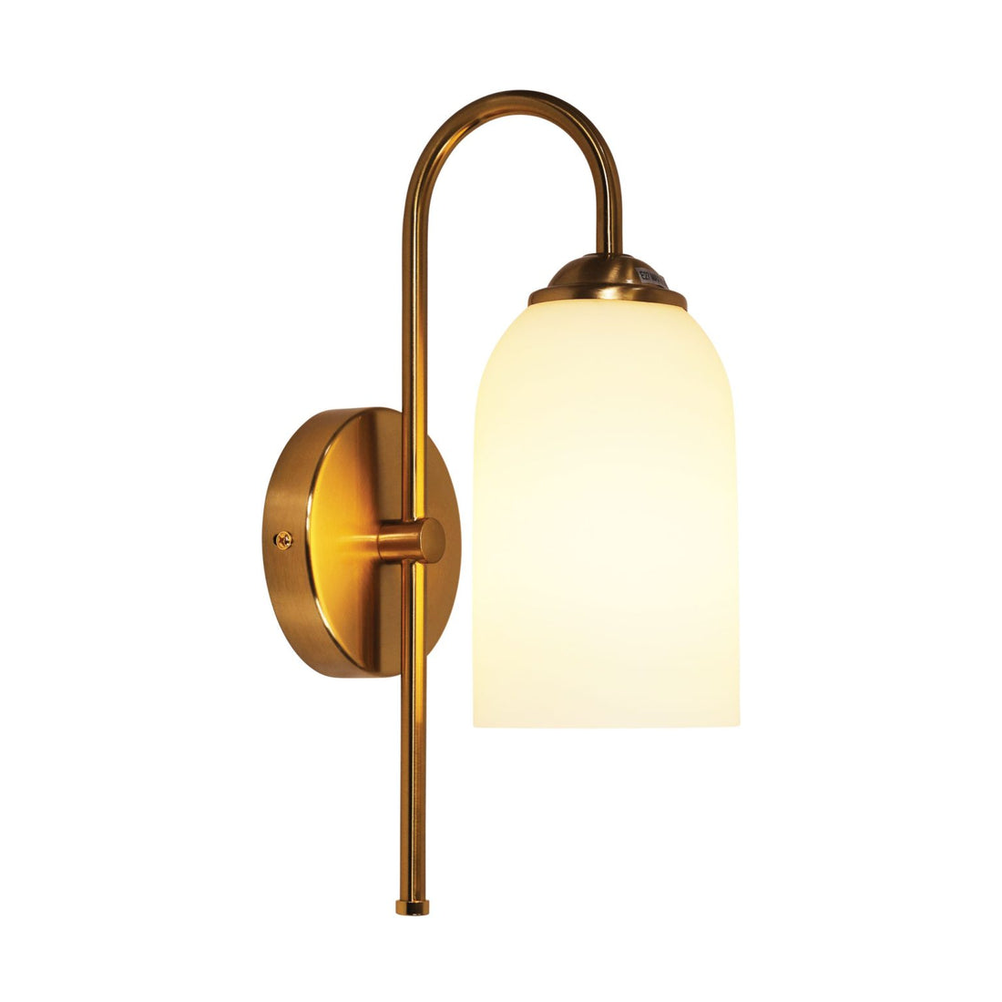 Arlington Opal Matt Glass Wall Light Satin Brass