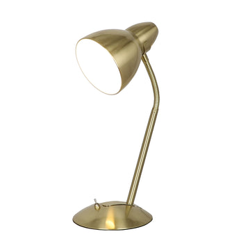 Trax Classic Gooseneck Task Table Lamp Satin Brass