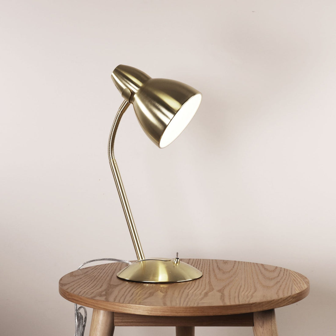 Trax Classic Gooseneck Task Table Lamp Satin Brass