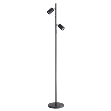 Ponte Adjustable Twin Floor Lamp Black