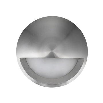 Exterior LED Eyelid Step Light Surface Mounted IP65 Titanium 12V DC
