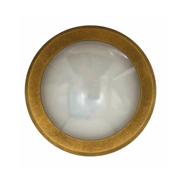 Exterior LED Step Wall Light IP65 Antique Brass 240V Round