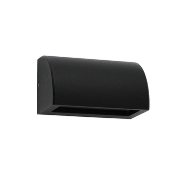 Exterior 12V Curved Surface Mounted Step Wall Light IP65 Matte Black Curved