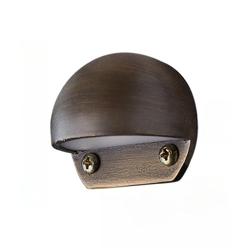 Exterior LED 12V Eyelid Step Wall Light IP65 Aged Brass