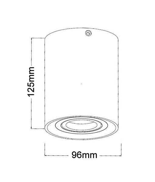 Surface Round Gimbal Surface Mounted Ceiling DownLight Matt Black