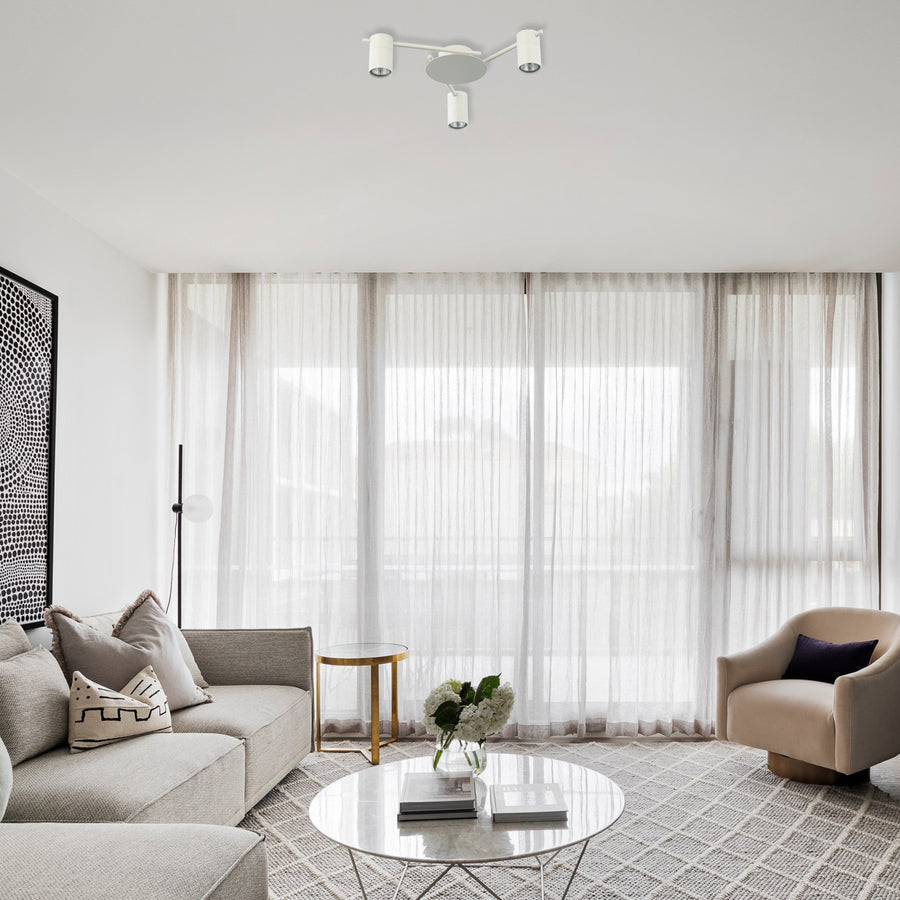 Tache Interior Spot Ceiling Light (with Adjustable White 3 Heads) IP20