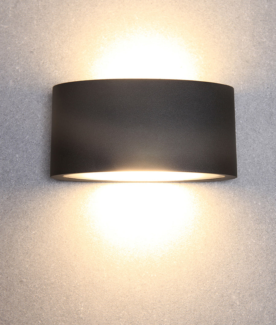 (Display) Tama LED Surface Mounted Curved Up/Down Light IP54 Black