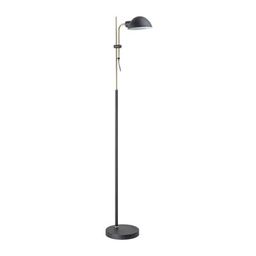 Tettu Adjustable Height Swivel Head Floor Lamp Sand Black 1 Head