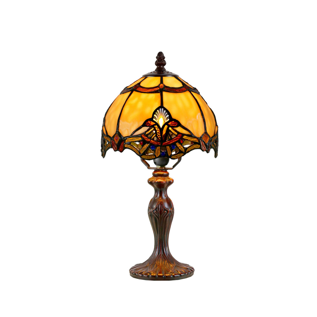 Benita Small Tiffany Table Lamp Beige