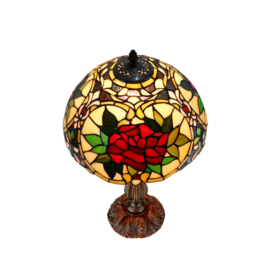 Small Camellia Tiffany Table Lamp