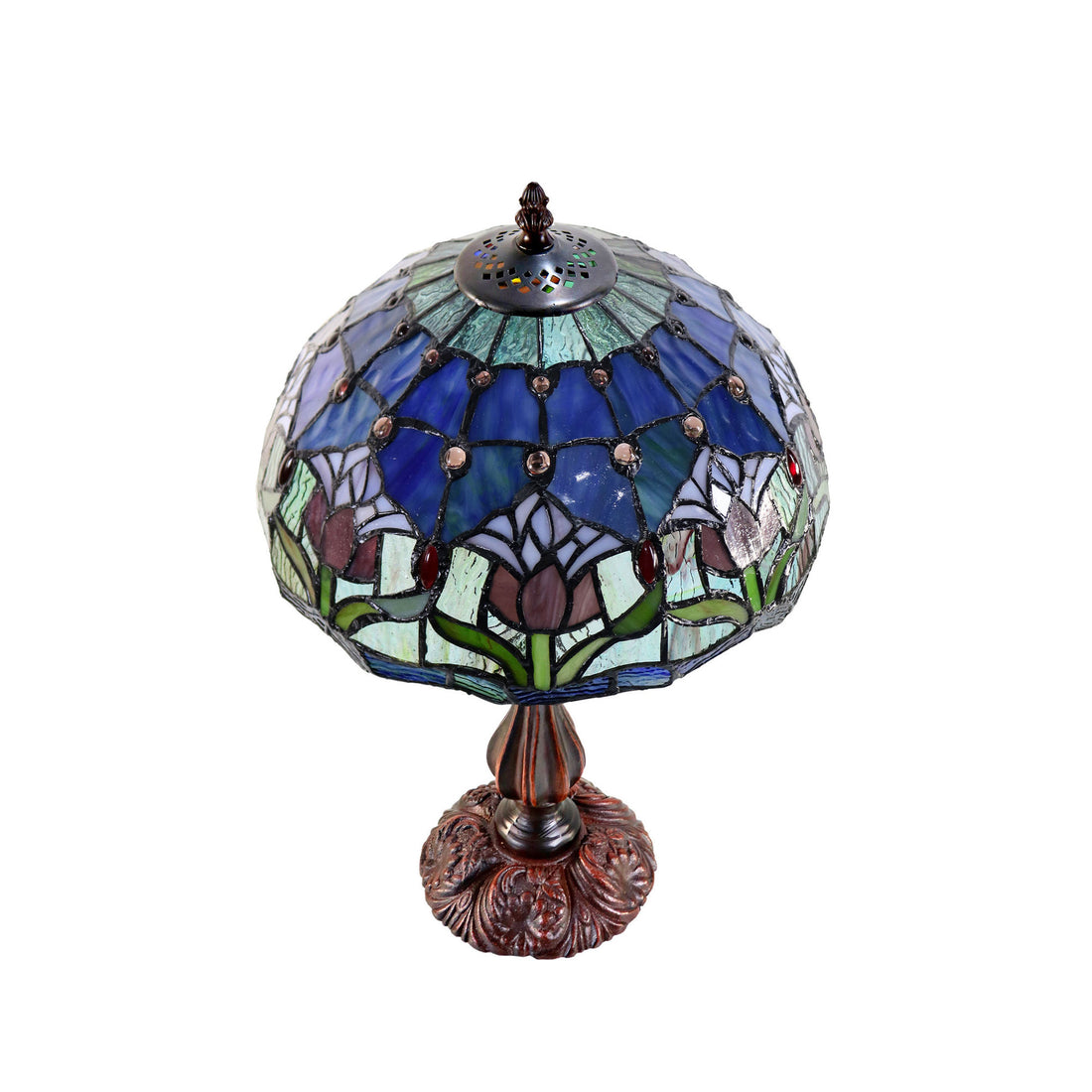 Mauve Tulip Tiffany Table Lamp