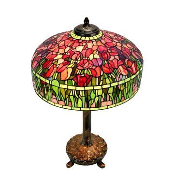 Reproduction Tulip Table Lamp With Metal Base