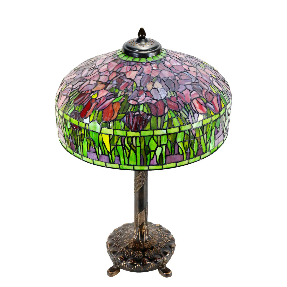 Reproduction Tulip Table Lamp With Metal Base