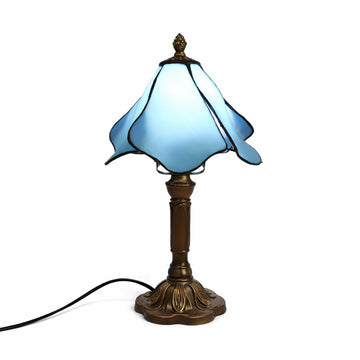 Lotus Shade Table Lamp - Blue